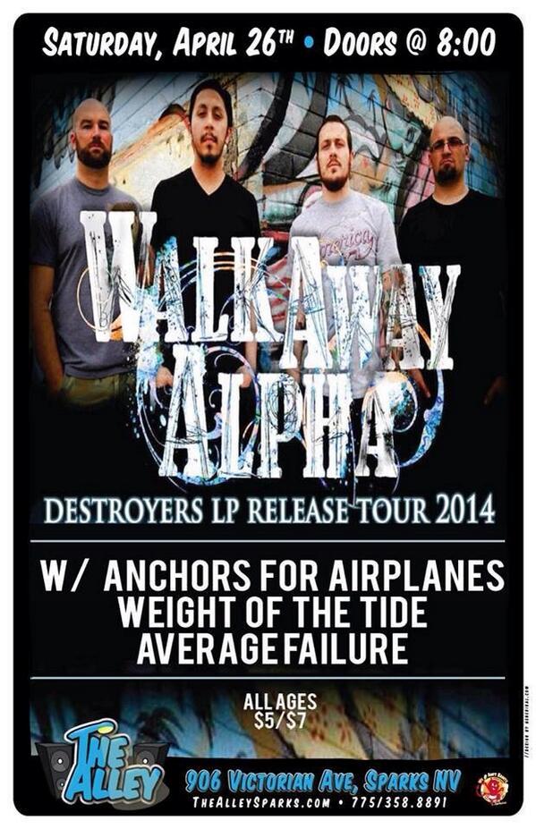 Average_Failure's tweet image. Hey guys! We have some awesome big news! We have a big show on April 26th at the ally! Tickets are $5 $7 at the door