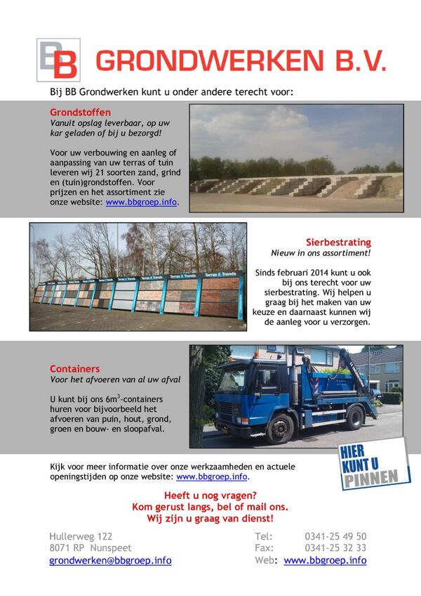 Onze nieuwe flyer!!