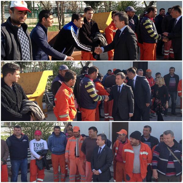 Edirne Belediyesi Temizlik İşleri Müdürlüğü'nde çalışan kardeşlerimizle birlikteyiz.