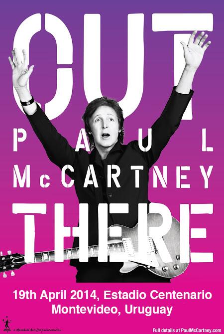 PaulMcCartney's tweet photo. Paul will be getting #OutThere in Montevideo, Uruguay on 19th April! Full details at http://t.co/85tljehWf8 http://t.co/GbMvZagNA0