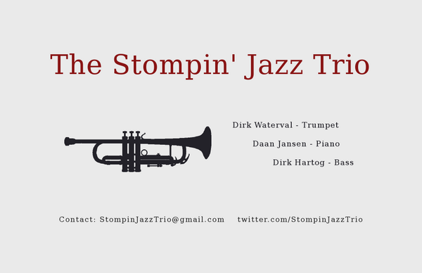 Ah onze kaartjes zijn klaar :)  #jazz #jazztrio #trompet #piano #bass #Groningen