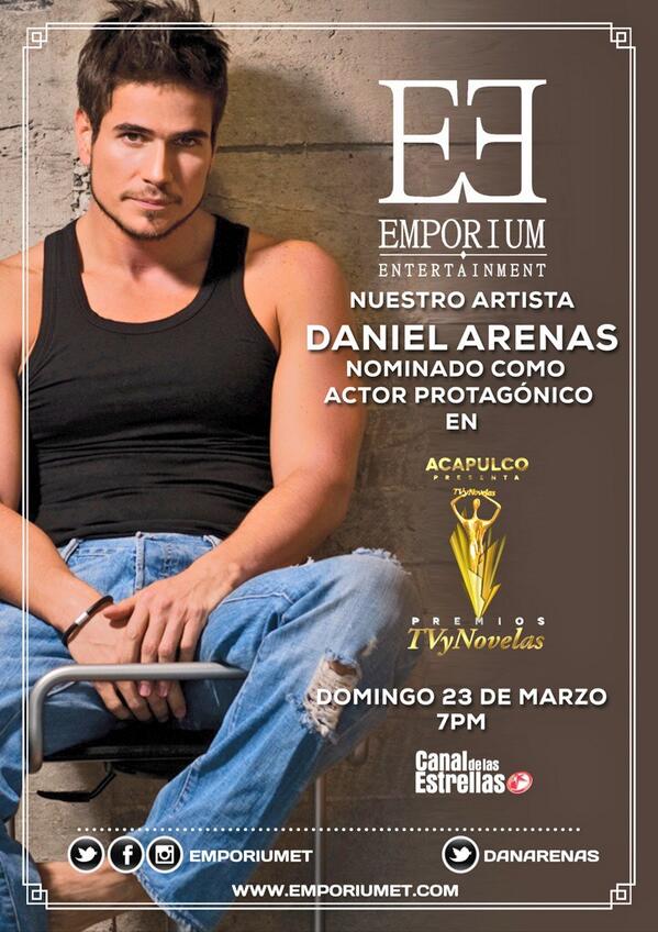 opisfil's tweet photo. No se pierdan a nuestro artista @DanArenas nominado como Actor Protagónico en Premios @TvyNovelasMex @EmporiumET http://t.co/iQoUdNzGrq