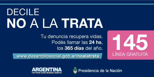 aliciakirchner's tweet photo. ¿NOS RT? La trata es explotación sexual y/o laboral del siglo XXI. Vos también decile NO A LA TRATA! http://t.co/CV3bLvbqsj @MDSNacion