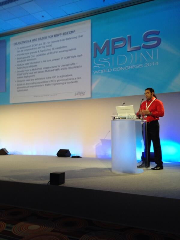 NeilPound's tweet image. #Juniper&apos;s Vinod Joseph talks about providing solutions for #LINX at #MPLSSDN2014