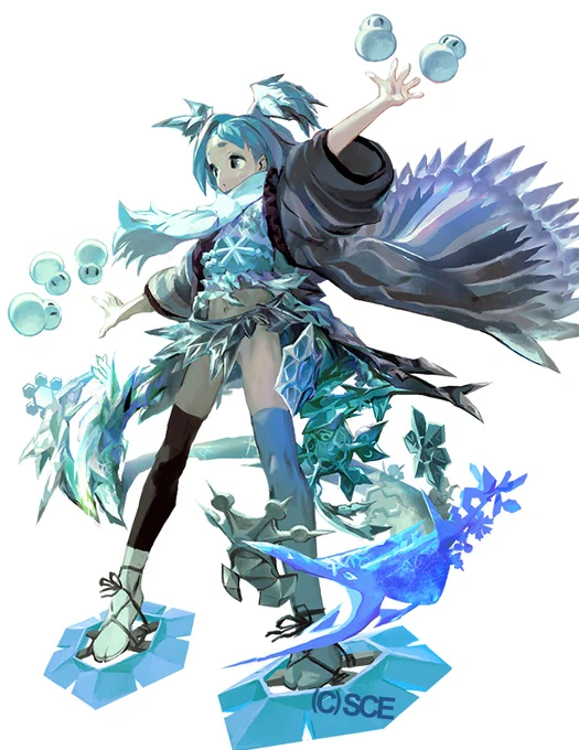vitaで20日から配信中のディスティニーオブスピリッツhttp://t.co/2KALy6hbJyに登場するスピリッツの雪女を描きました。よろしくお願いします。 