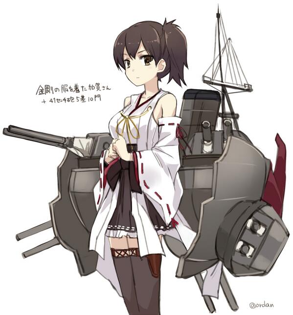 おるだん 金剛の服着た加賀さん 41センチ砲を5基10門搭載して戦艦 加賀 仕様に Http T Co 5zlenq9rl9