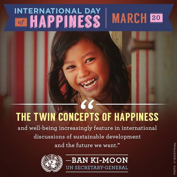 UN_Women's tweet image. Happy International #HappyDay! Celebrate with a smile :-) owl.li/uN8M7 v @UN #firstdayofspring