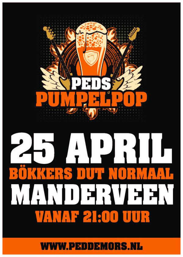 Voorverkoop gestart: Bökkers dut Normaal 25 april (koningsnacht) #manderveen   Tickets a € 10,- via info@peddemors.nl