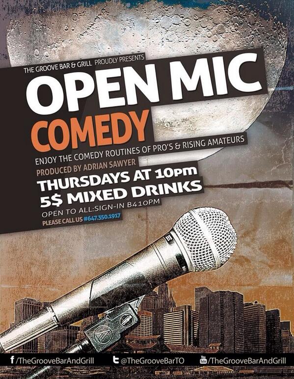 TheGrooveBarTO's tweet photo. #OpenMic #Comedy at 10PM  w/Host: Tim Golden  @fatkidallstar @Terrifius #Danforth #Riverdale #Toronto @OpenMicTOnight http://t.co/HV4QBb5PzJ