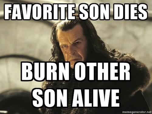 Oh dear Denethor 2, he's not getting any nicer... #Meme #ScumbagDenethor