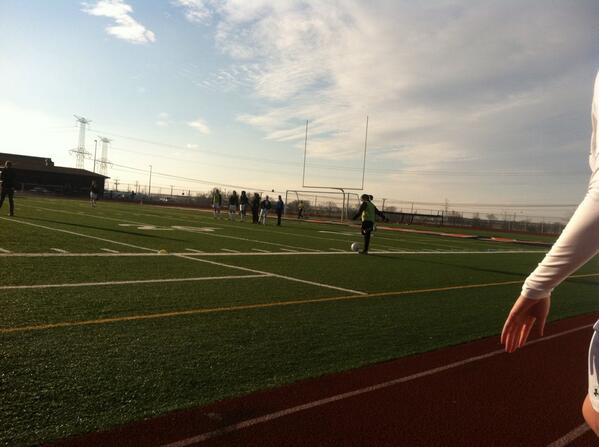 JWestSoccer's tweet photo. Joliet West Varsity girls warming up for their match against Lincoln Way West. Kick off at 6:10! Good luck ladies! http://t.co/qAxwro0VFR