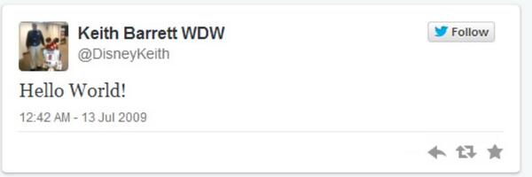 DisneyKeith's tweet image. My first Tweet was very predictable -
