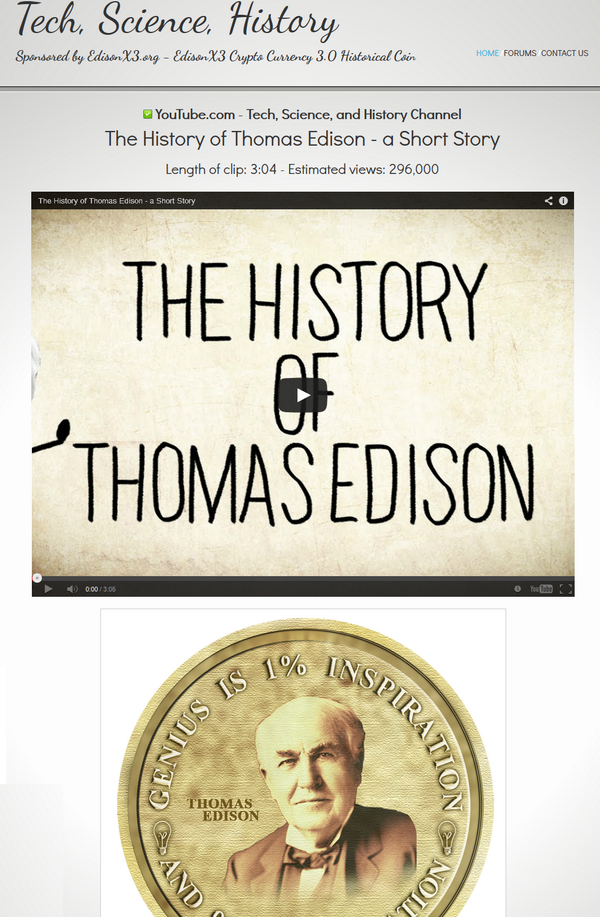 EdisonArmy's tweet photo. #ThomasEdison is a hero, and today we benefit from http://t.co/aGh9XL8XUa < #CryptoCurrency #Bitcoin #CatCoin http://t.co/HTf70r2BjM