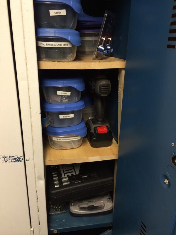 HFXMakerspace's tweet image. Tonight we made locker shelves! They&apos;re not pretty, but they work. #functionoverform