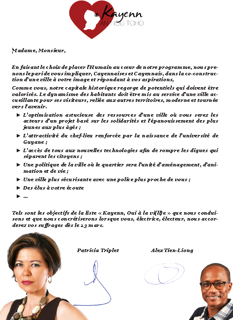 VotezKayenn's tweet photo. Merci à tous ceux qui m'ont encouragé hier soir après le débat sur @guyane1ere !
Oui la VICTOIRE est possible ! http://t.co/PO9BkwxZhu