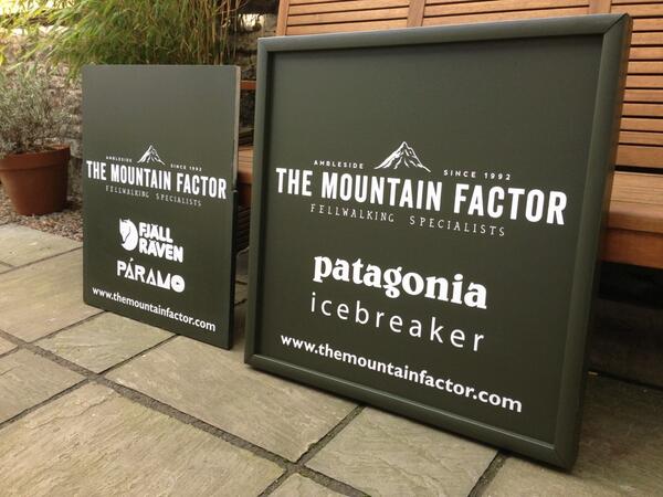 New hanging signs for <a href="/MountainFactor/">The Mountain Factor</a> looking sweet #Ambleside #getoutdoors <a href="/Fjallraven_Swe/">Fjällräven</a> <a href="/patagonia/">Patagonia</a> <a href="/icebreakernz/">icebreaker</a>