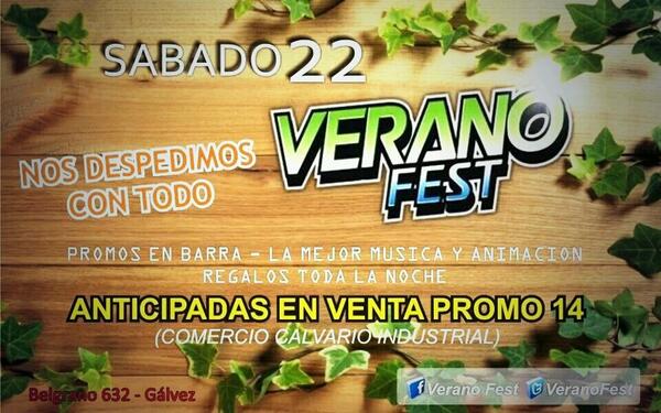 VeranoFest's tweet photo. No te pierdas de la ultima noche! Muchos regalos http://t.co/zYEFhwEFtN