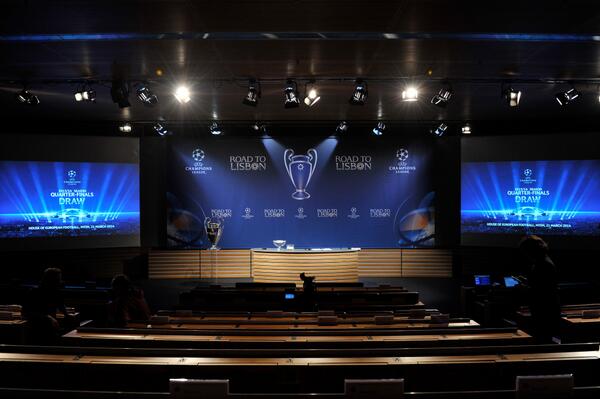 The stage is set for the #UCLdraw in Nyon from 12.00CET. Which team are you looking out for?