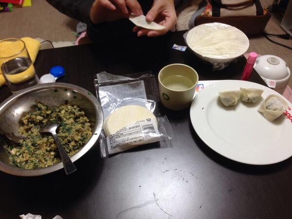 chan_shon's tweet photo. 水餃子作製中！！ http://t.co/xuvUnqI5vX