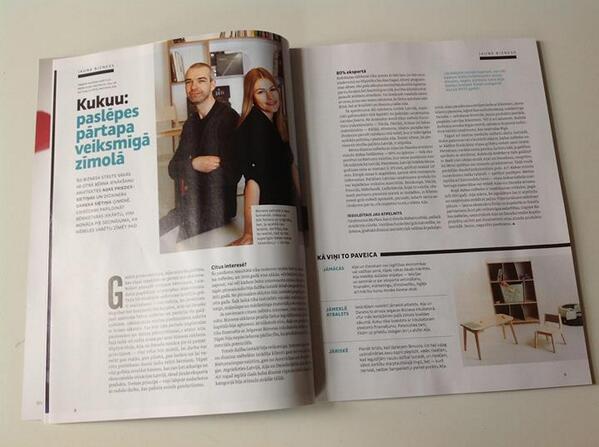 Inkubators's tweet photo. Noderīgi esošajiem un topošajiem uzņēmējiem, jeb - Vai Tu jau lasīji par @KUKUU_furniture jaunākajā @irnauda numurā? http://t.co/0n5cGU13nN