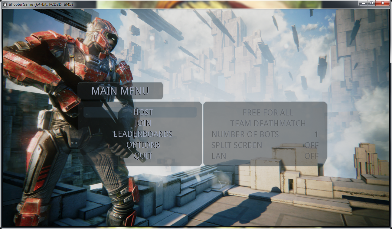 alwei Twitterren: "UE4のShooterGameサンプルで本当にマルチプレイ用のメニューがでたw  http://t.co/F9SbtaJlDI" / Twitter