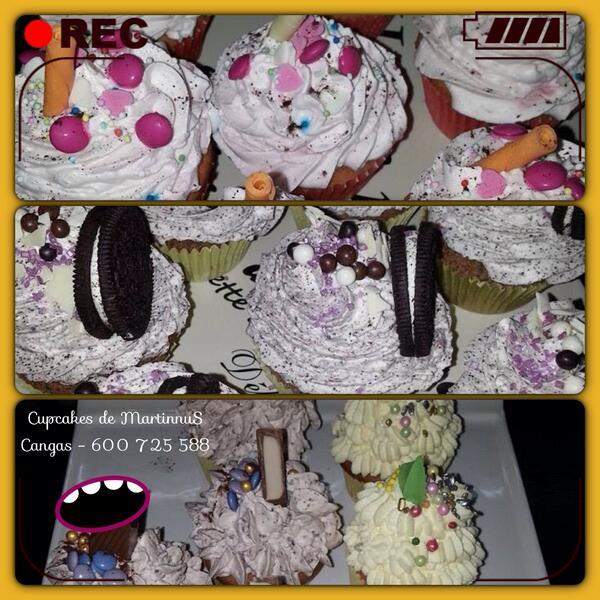 #cupcakes en <a href="/Martinustaperia/">Martinnus Taperia</a>, Cangas-> de Oreo, de Kinder, Maracuyà y Fresas estofadas. #AyOmá #WeLoveRiasBaixas