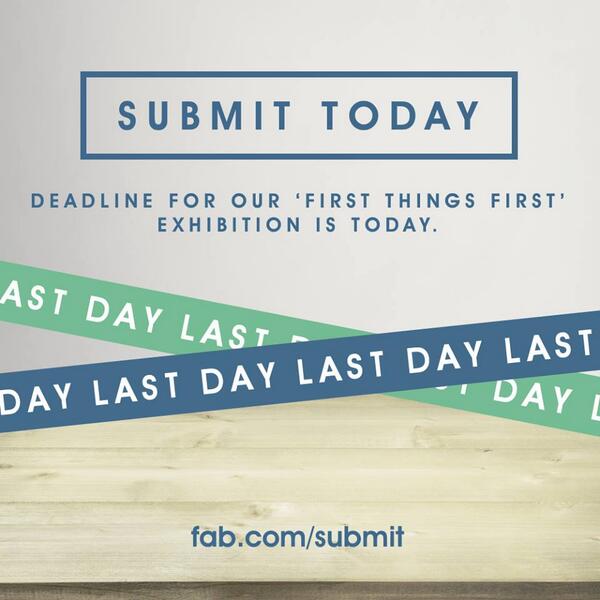 fab__12's tweet photo. ATTENTION DESIGNERS! TODAY is the LAST day for entries into our #FirstThingsFirst Campaign. Let's do this! #design http://t.co/OWdkZYruK5