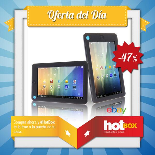 hotbox_cl's tweet photo. Sólo por hoy #eBay te da un 47% de dcto en la compra de #TabletAndroid http://t.co/wX3krn0iLJ http://t.co/uRKB5JmyBN