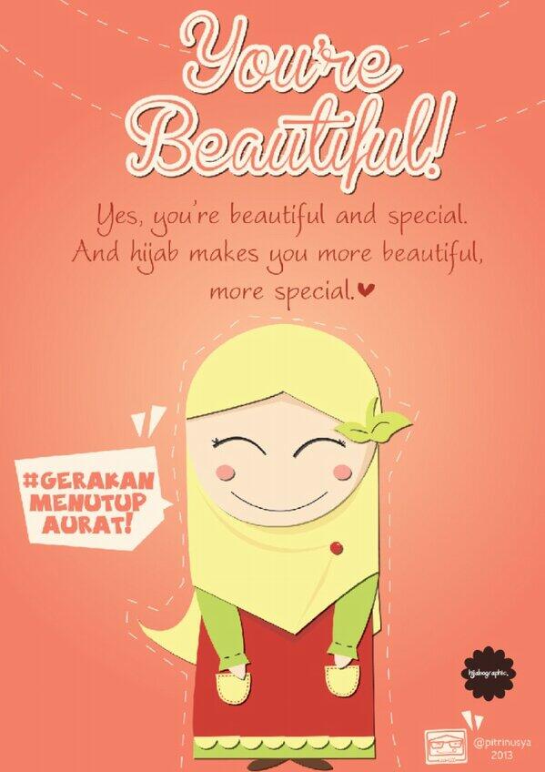 Alkanz's tweet photo. "You're beautiful" "tu es belle" #teamHijab #teammuslima #teamproudofislam http://t.co/gt0Yf37Jft