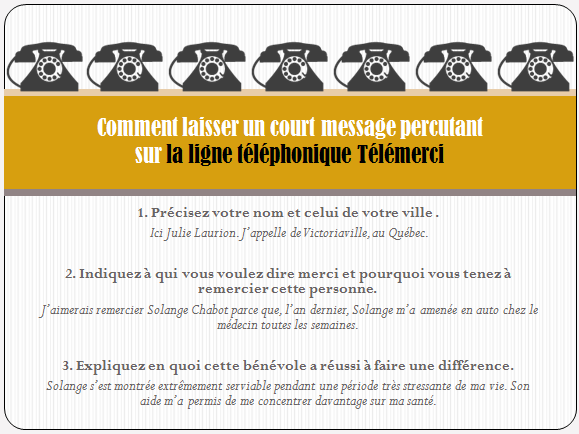 VolunteerCanada's tweet photo. La ligne Télémerci pour la #SAB2014 ouvre le 23 mars! Êtes-vous prêt pour laisser un message? http://t.co/hLEl9uN9Z1 http://t.co/Cspvx9qYpu