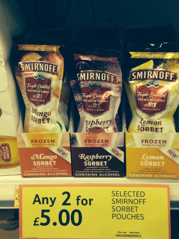 Smirnoff #freezensqueeze pouches now in store, great for sunny days #2for£5 #winbig <a href="/Stevejtait/">Steve Tait</a>