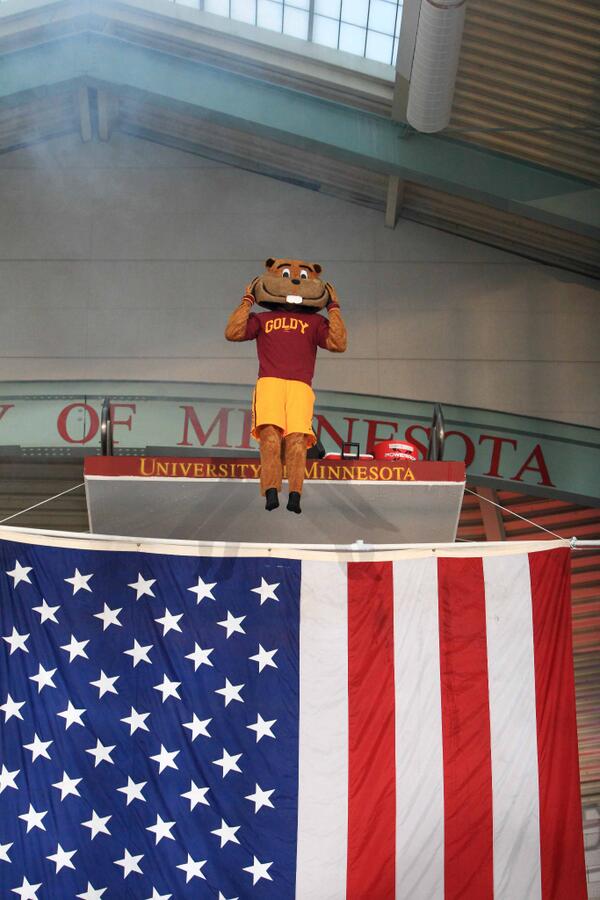 Congrats, Gopher Women for qualifying for the NCAA finals! Check out <a href="/GoldytheGopher/">Goldy the Gopher (official)</a> ! Best mascot ever!