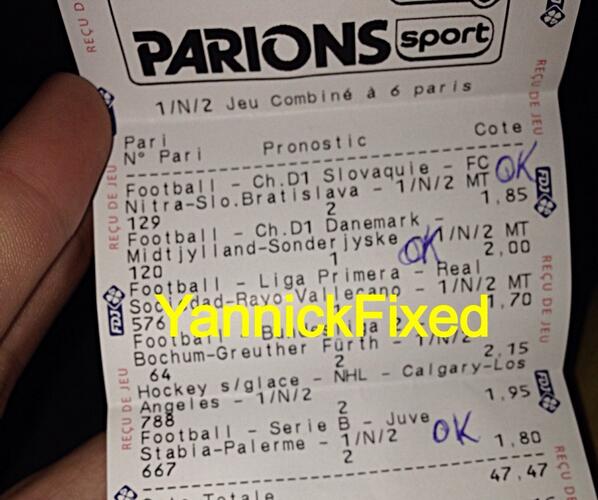 YannickFixed's tweet image. Ticket il y a une semaine et demi. Côte à 47,47.