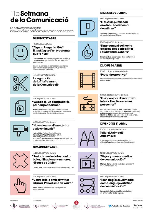 Los compañeros <a href="/laocoont/">Daniel del Olmo</a> y <a href="/Nuevebits/">Adrián Suárez</a> participarán en la 11ª Setmana de la Comunicació de la Universitat de Lleida
