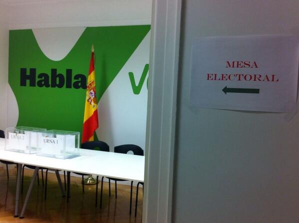 Todo preparado para las Primarias de #VOX porque #EnVoxSeVota  Mañana voto presencial en la sede nacional