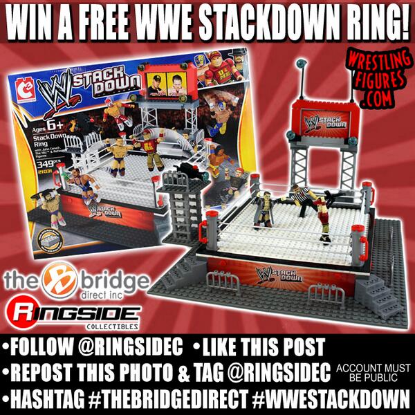 RingsideC's tweet image. Follow @RingsideC on #Instagram &amp;amp; enter our latest contest to win a FREE #WWEStackDown Ring by #TheBridgeDirect! #WWE