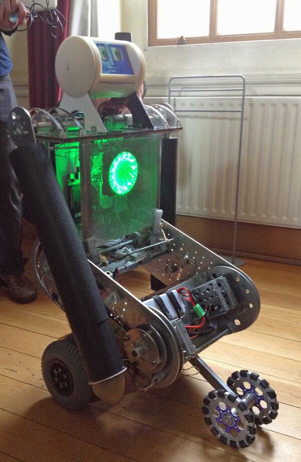 NewstalkFM's tweet photo. VIDEO: New robot unveiled to help Irish teenager with no limbs http://t.co/3gaZM24DwQ #robbierobot #ntfm http://t.co/WeMtElRo0M