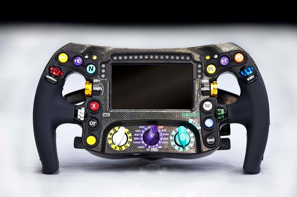 MercedesAMGF1's tweet photo. UNCOVERED: The #F1 W05 steering wheel! Get the full lowdown on what it all does right here -> http://t.co/PeDnzVOkUB http://t.co/tbuzEIYRMi
