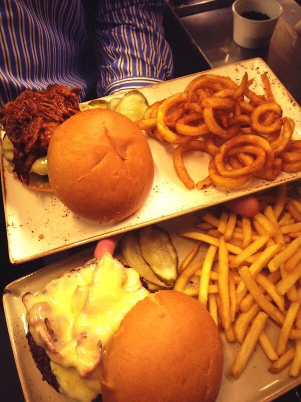 #NewMenu introducing our new and improved burgers. The hot flaming burger and the all american burger