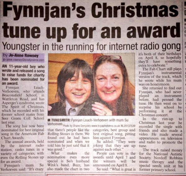 #ff I'm in <a href="/BucksAdvertiser/">Generating Luxery</a> - awareness 4 #Aspergers continues <a href="/BuzzRocksMusic/">Buzz</a> @NordoffRobbins1 <a href="/Autism/">National Autistic Society</a> @VillageIP RT