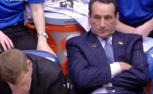 DerekBrunson's tweet photo. Coach K all of North Carolina feels the same way, even the UNC fans ! #dukevsmercer #downgoesduke http://t.co/wniJW0rGLX