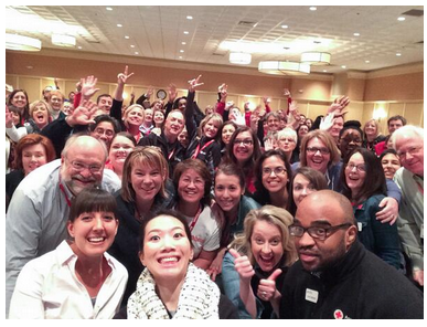 hey @TheEllenShow we got over 100 of our dedicated #RedCrossers to rock a #selfie at #APAT14.