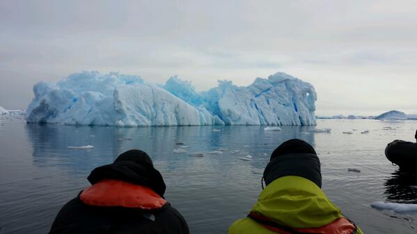Larsen B glacier breakaway iceberg. Antarctica is facing the fierce effects of global warming