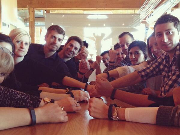 Kicking off a weekly series of @fitbit challenges to keep us moving. Sidenote: we're very competitive. #agencylife http://t.co/2Y5tmO9Fhm