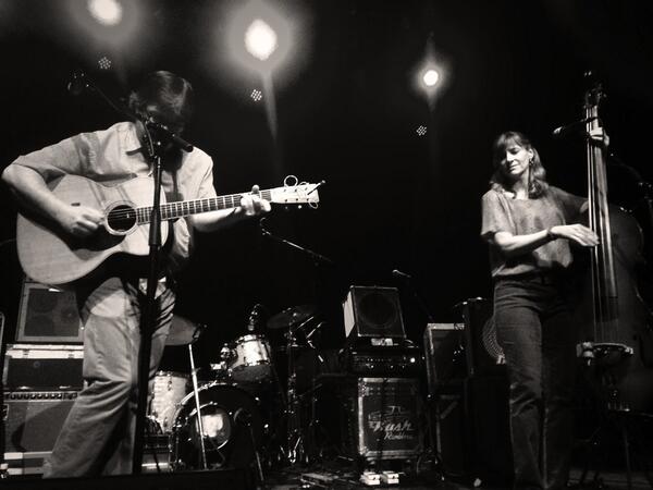 JamGrass_net's tweet photo. Jenny and @LarryKeel getting things warmed up for @sam_bush in Athens at the @GaTheatre! #bluegrass http://t.co/RV5LH7k85j