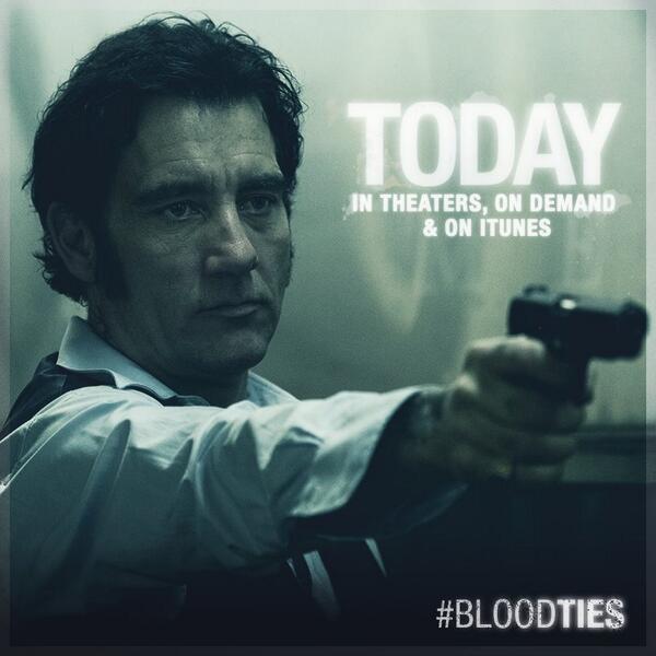 BloodTies's tweet photo. #BloodTies is out NOW in theaters, On Demand &amp; on iTunes.

Get your tickets here: http://t.co/jYyfhhWHTf http://t.co/6bHU60bZru