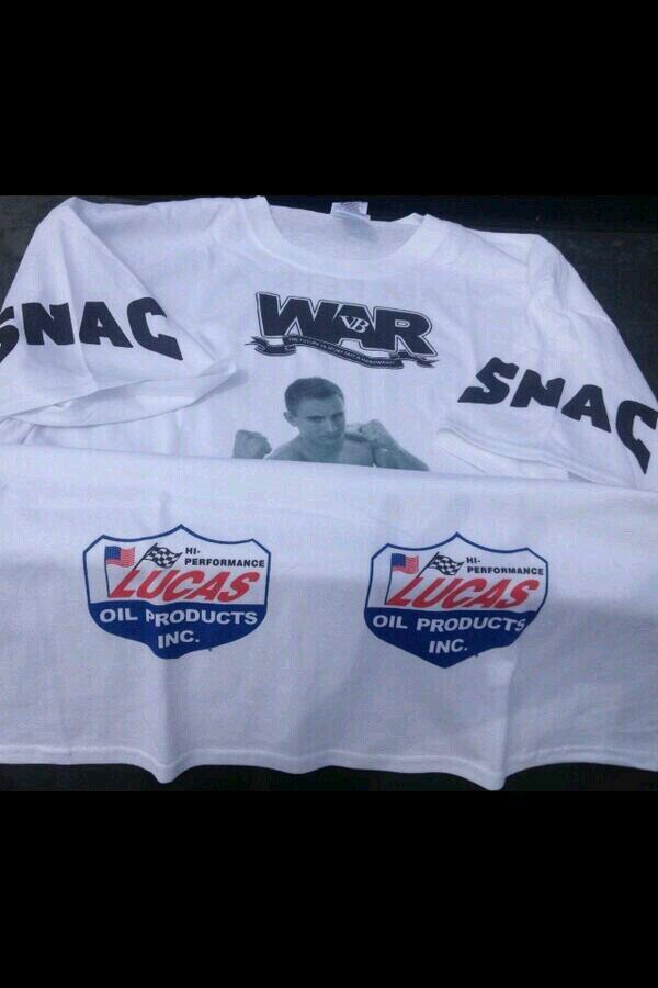 BannerBoxing's tweet photo. "@zarpetrov: my official t-shirt thanks my sponsors #Wartape #LucasOil #SNACsystem http://t.co/CR49fkIQyP" #Boxcino #Boxing