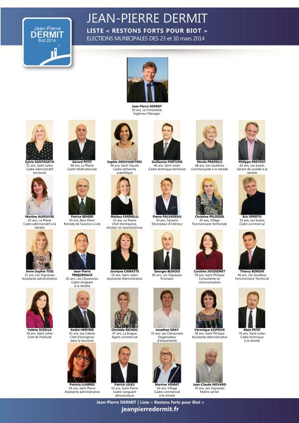 DermitTeam's tweet image. Tous avec Jean-Pierre Dermit ! “@JPDERMIT: A dimanche !!
jeanpierredermit.fr/mot-de-jean-pi… #Biot #Biot2014 #MUN06410 http://t.co/n0bKZ8IUQb”