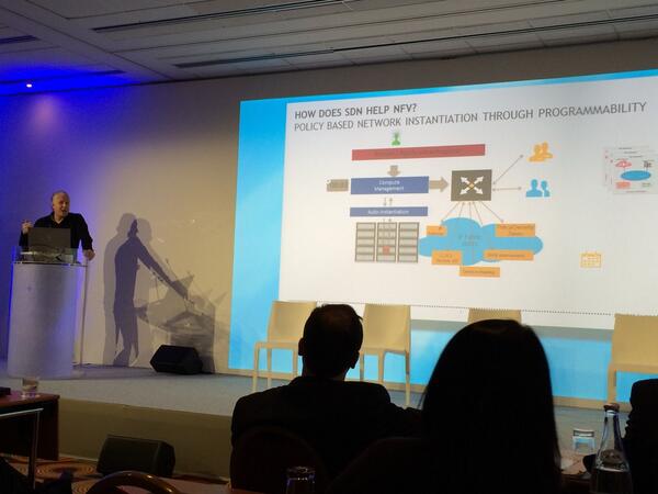 fduthilleul's tweet image. Great talk of @WHenderickx on how our Nuage SDN solution complements NFV platforms like CloudBand  #MPLSSDN2014