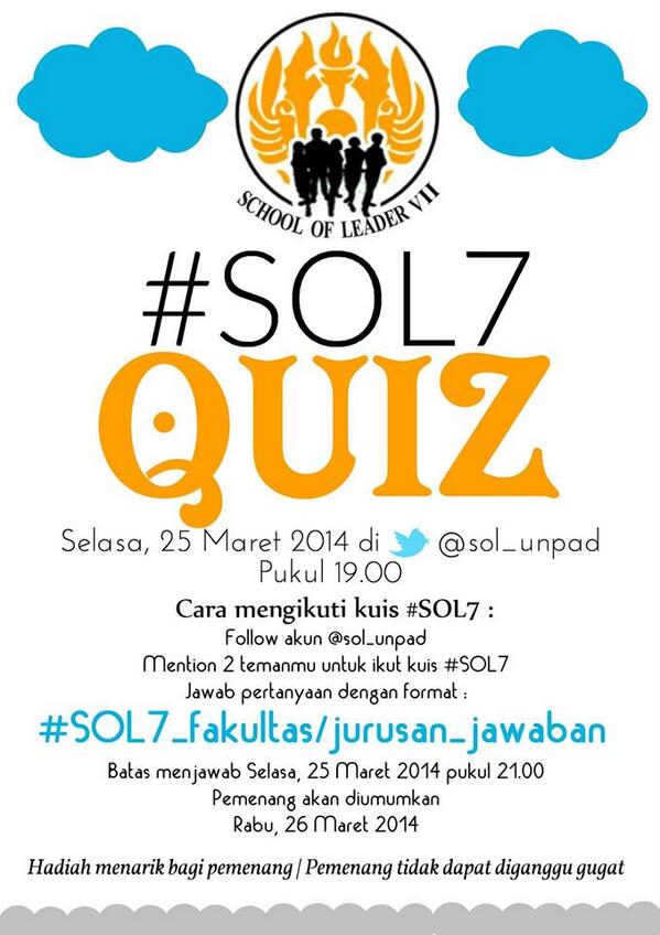 BEMFPIKUNPAD's tweet image. "@megaramasallie: min @BEMFPIKUNPAD, ayo ajakin pasukannya buat ikutan kuis #SOL7 , ada hadiahnya looh. chek it &amp;gt;&amp;gt;&amp;gt; http://t.co/3HzEOH4md0"